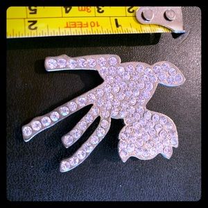 Gentle Fawn Rhinestone Brooch